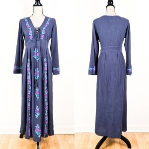 NWT Blue Boheme Thea Embroidered Cotton Dress, Size S/M